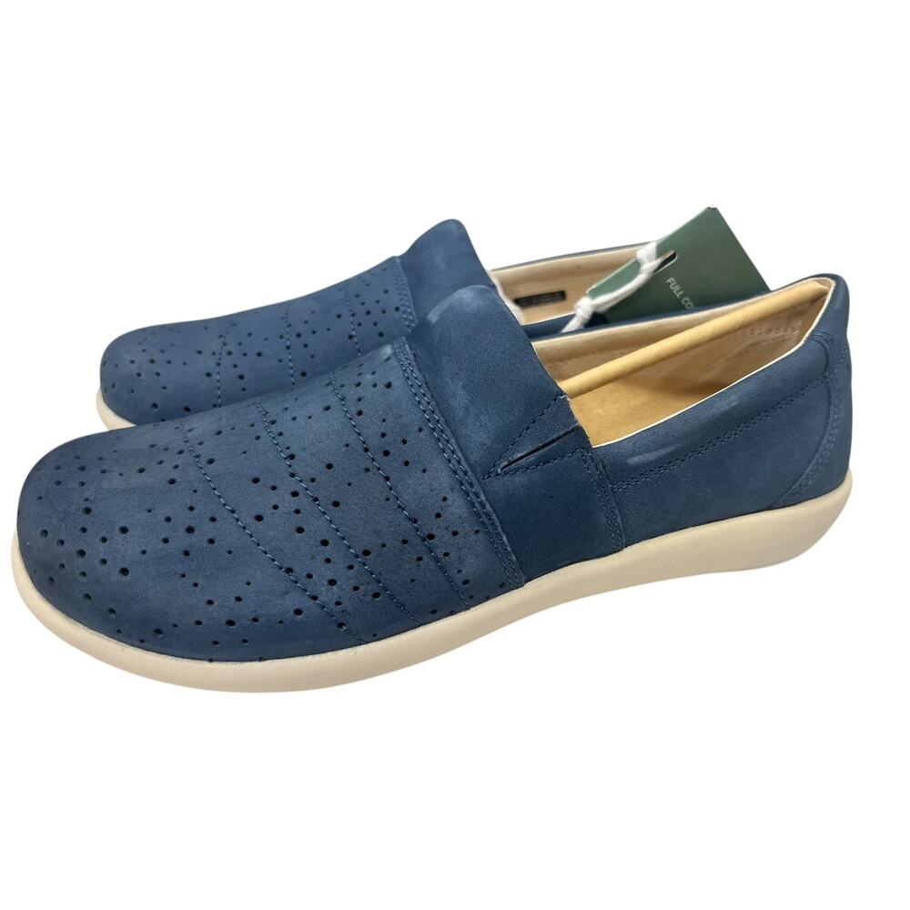 NIB WACO Revitalign Ridgeway Picasso Women 9 B Marine Blue Orthotic Slip-On NWT